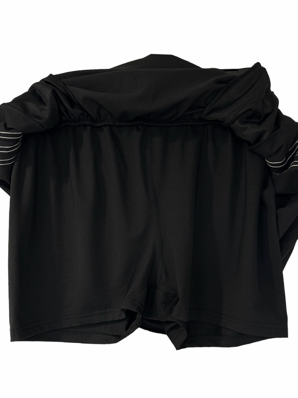 Adidas 3-Stripe Athletic Skort Built-In Shorts Black White Size L NWT - Picture 5 of 5